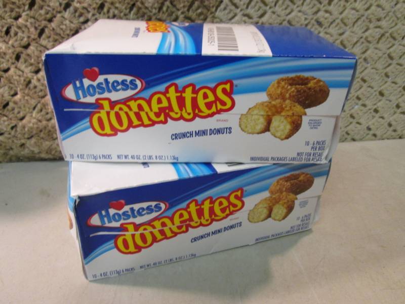 2 Big Boxes of Hostess Donettes Cru...