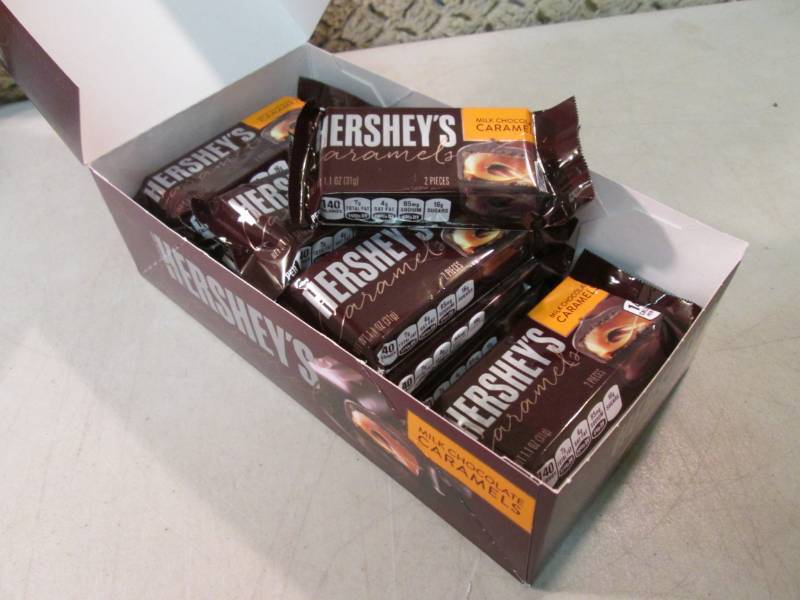 Box of 12 Hersheys Caramels Best by...