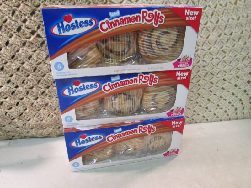 3 Boxes of Hostess Iced Cinnamon Ro...