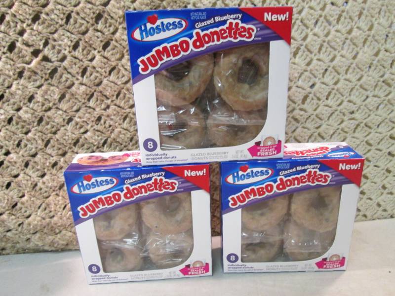 3 Boxes of Hostess Glazed Blueberry...