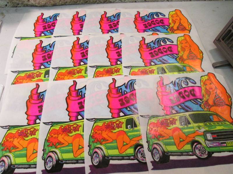 Lot of 12 Dodge Van Heat Press Tran...
