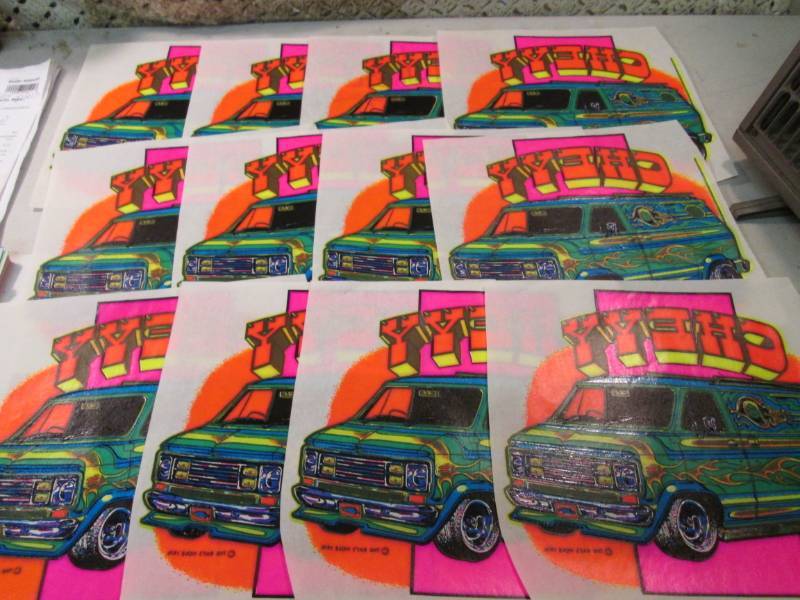 Lot of 12 Chevy Van Heat Press Tran...