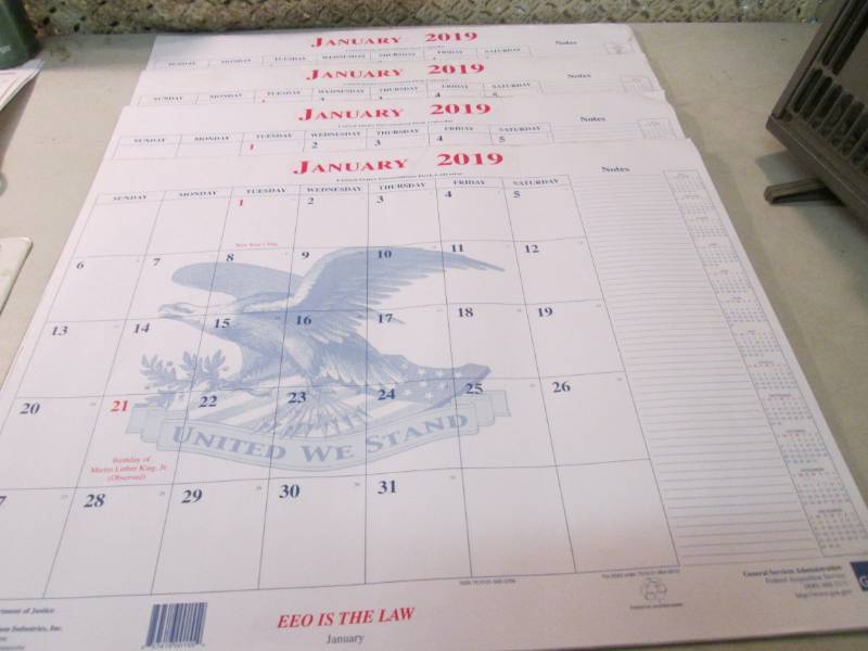 Lot of 5 2019 Desk Calendars 22 x ...
