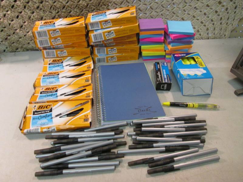 Lot of Misc Office Supplies Pens Po...