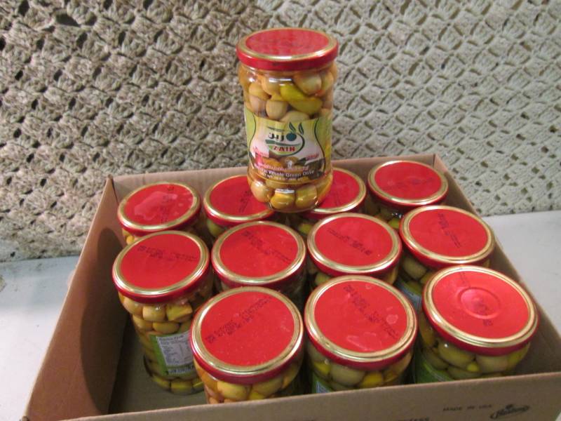12 Jars of Natural Whole Green Oliv...