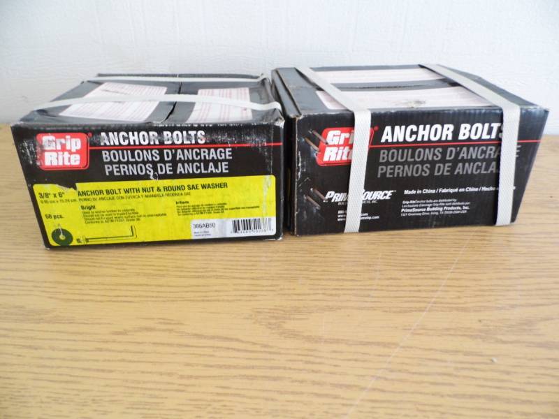 Lot of 2 Grip Rite Anchor Bolts