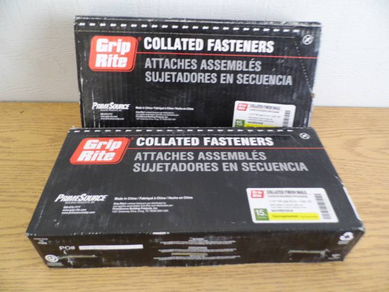 Lot of 2 Grip Rite Collated Finish Nails