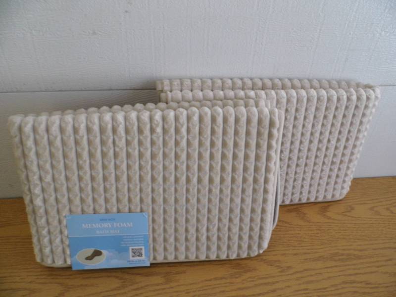 Lot of 2 New Memory Foam Bath Mats