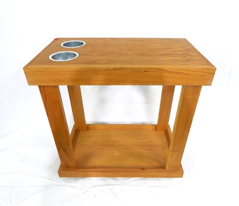 lot 81 image: Wood Rolling Gaming Cart