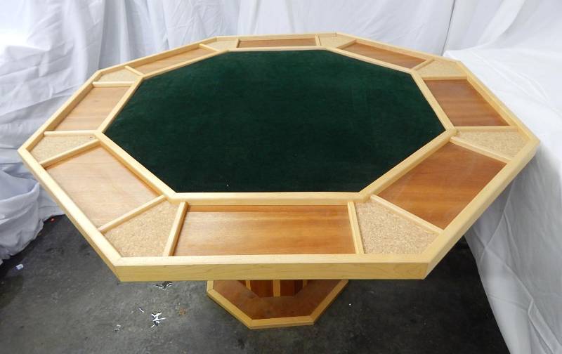 lot 5 image: New Custom Built Eight Player Poker Gaming Table