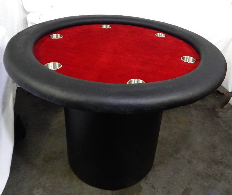 New Six Player Round Top Poker Gaming Table Casino Mania