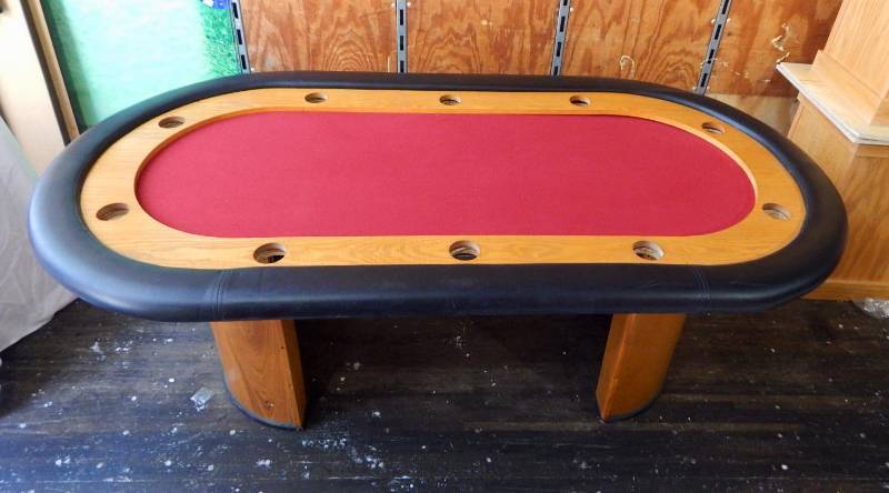 lot 9 image: New Large Custom Built Ten Player Poker Gaming Table