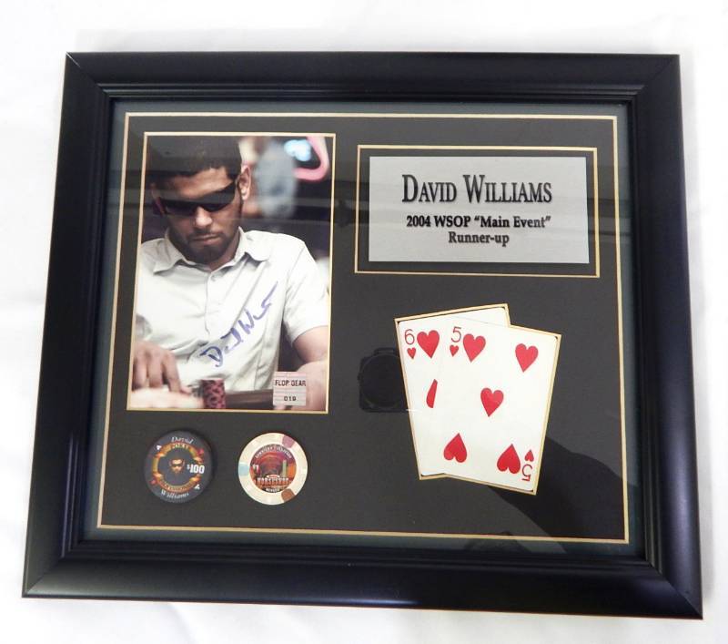 lot 153 image: Set of David Williams and Carlos Mortensen Limited Edition Pro Poker Player Autographed Plaques