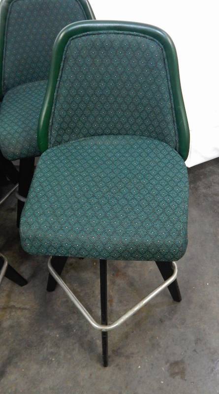 lot 21 image: Lot of Six Tournament Used Contract Supply Company Swivel Base Casino Gaming Chairs