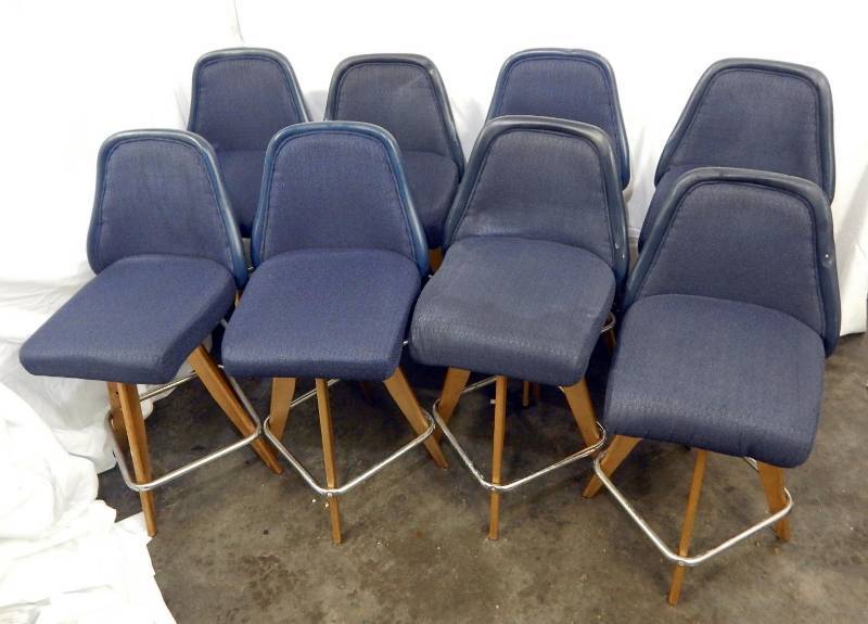 lot 27 image: Lot of Eight Tournament Used Contract Supply Company Swivel Base Casino Gaming Chairs