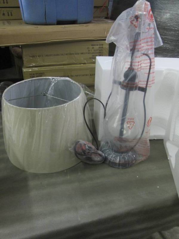 lot 22 image: Lantern Table Lamp open box...