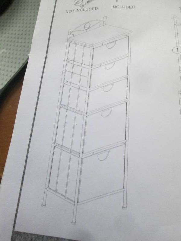 lot 33 image: Storage Shelf with Baskets open box...
