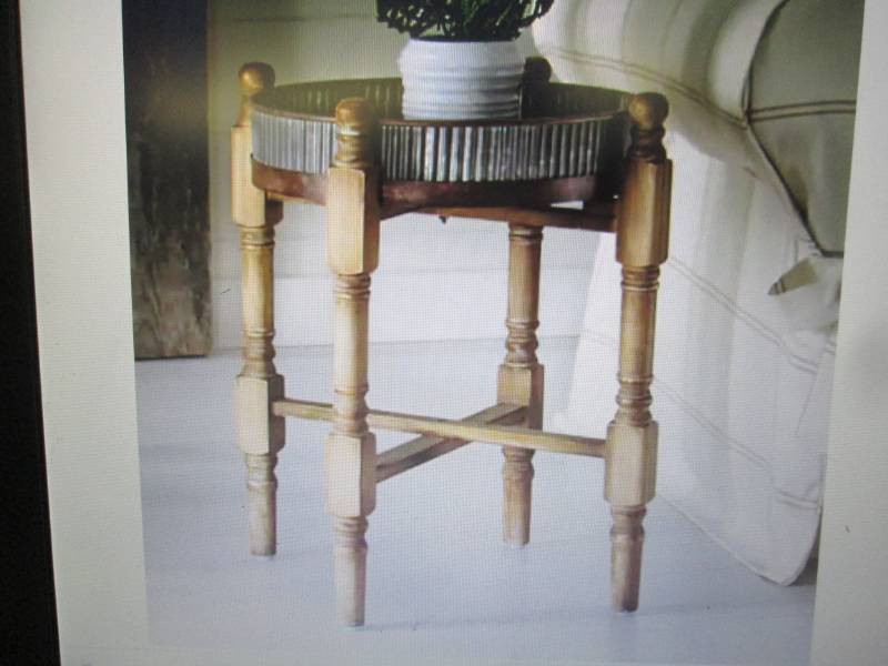 lot 43 image: Bottlecap End Table open box Retail...
