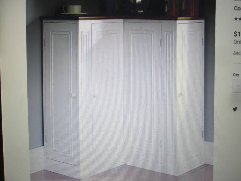 lot 89 image: Corner Storage Cabinet open box Ret...