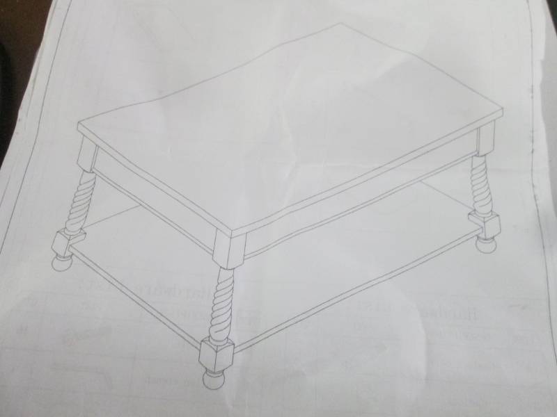 lot 126 image: Black Faux Marble Coffee Table open...