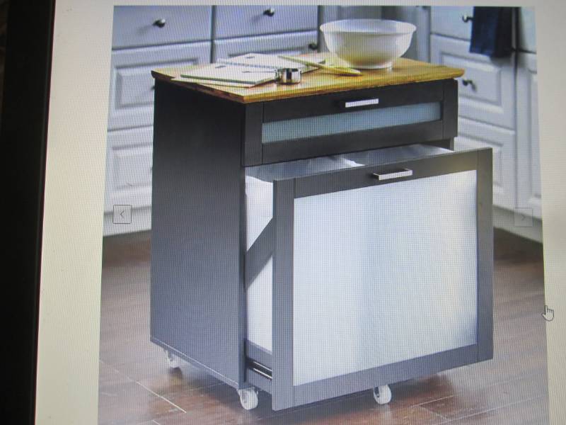 lot 141 image: Mobile Trash Cabinet open box Retai...