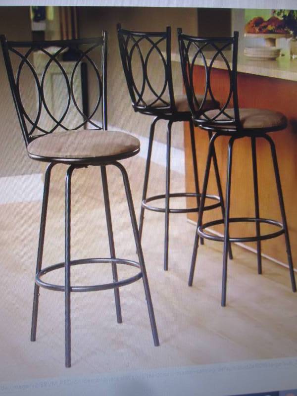 lot 156 image: Adjustable-Height Stool Set of 3 op...