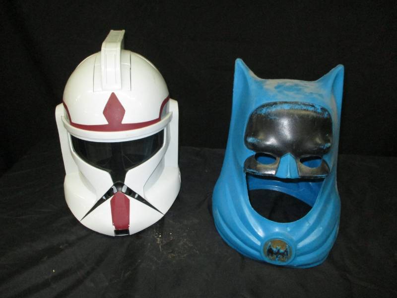 Batman and ranger helmets life sized