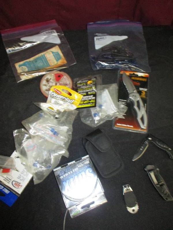 Few pocket Knives Misc tackle clear bobbers