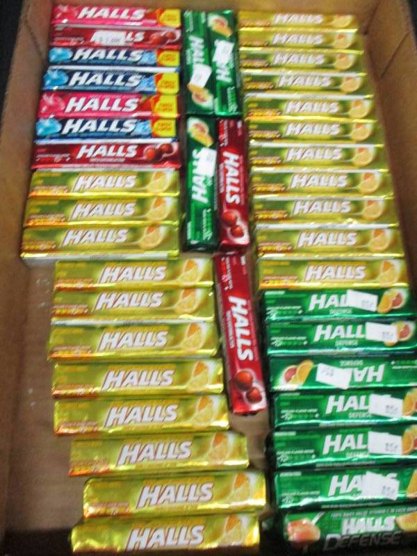 40 packs of Halls Cough drops