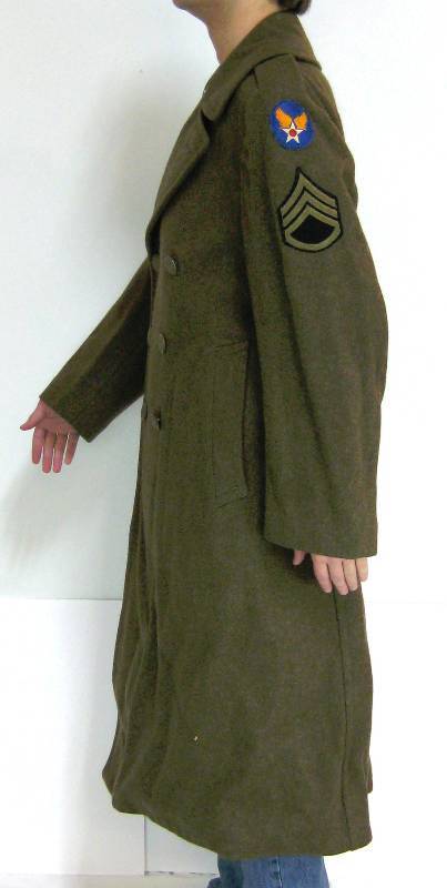 lot 110 image: WWII US ARMY AIR CORPS-WOOL FIELD OVERCOAT-36R