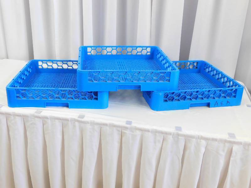 3 FLATWARE DISHWASHER CRATES