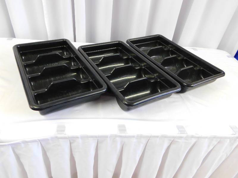 3 SILVERWARE CADDIES