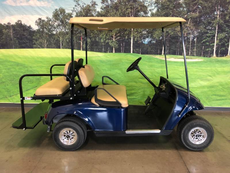 Midnight Blue EZ-GO 4 Passenger Golf Cart- Speed Chipped
