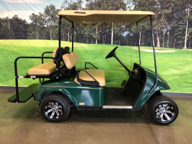Green 4 Passenger EZ-GO TXT Golf Cart- Speed Chipped