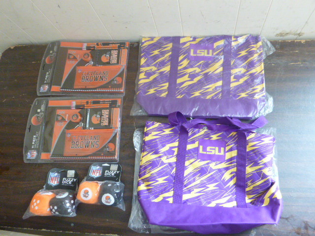 lot 16 image: NEW LSU and Cleveland Brown Memorabilia