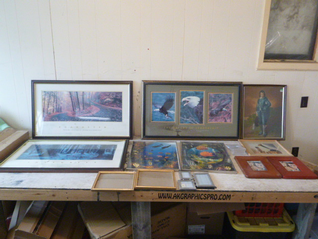 lot 46 image: Lot of Framed Prints and Picture Frames