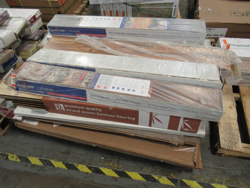 lot 4 image: WHOLESALE MIXED PALLET OF RETURNS - FLOORING