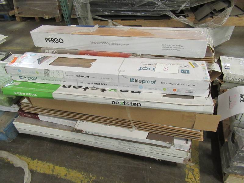 lot 8 image: WHOLESALE MIXED PALLET OF RETURNS - FLOORING