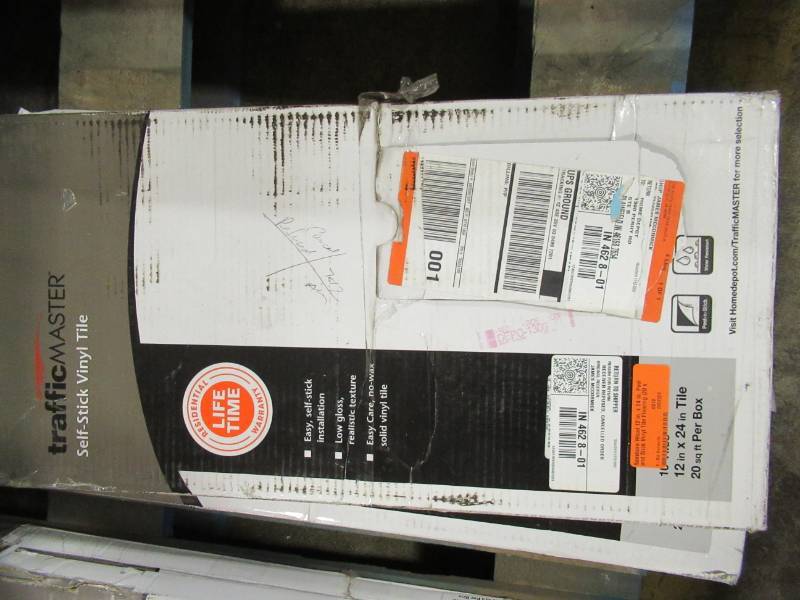 lot 30 image: Traffic Master Seashore Wood 12 in. x 24 in. Peel and Stick Vinyl Tile Flooring (20 sq. ft.  case) - 2 Cases