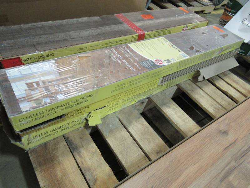 lot 35 image: TrafficMASTER Grey Oak 7 mm Thick x 8.03 in. Wide x 47.64 in. Length Laminate Flooring (23.91 sq. ft.  case) - 3 Cases