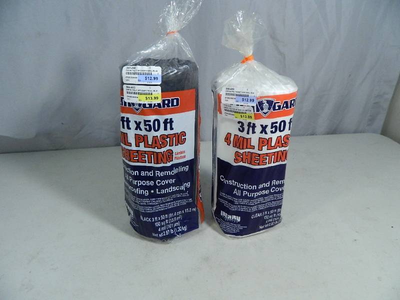 lot 76 image: 2 New Rolls of Plastic Sheeting