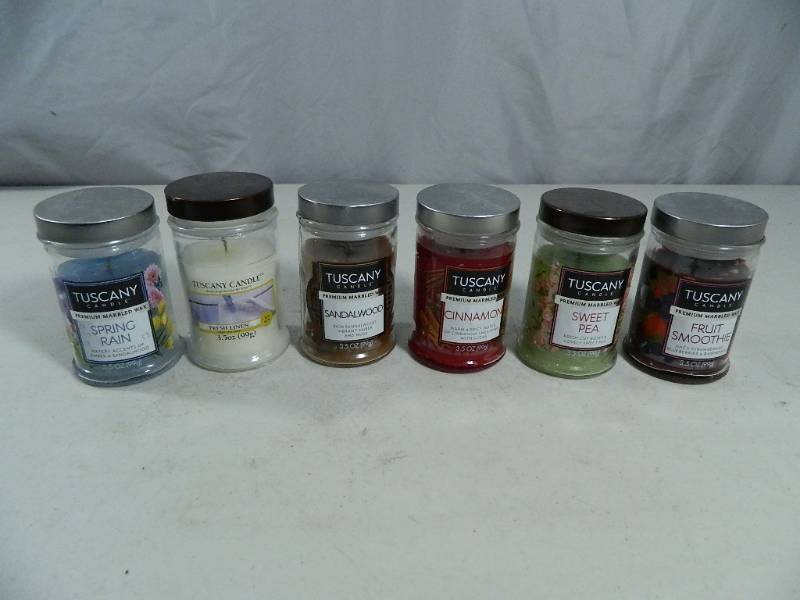 lot 78 image: 6 New Mini Jar Candles