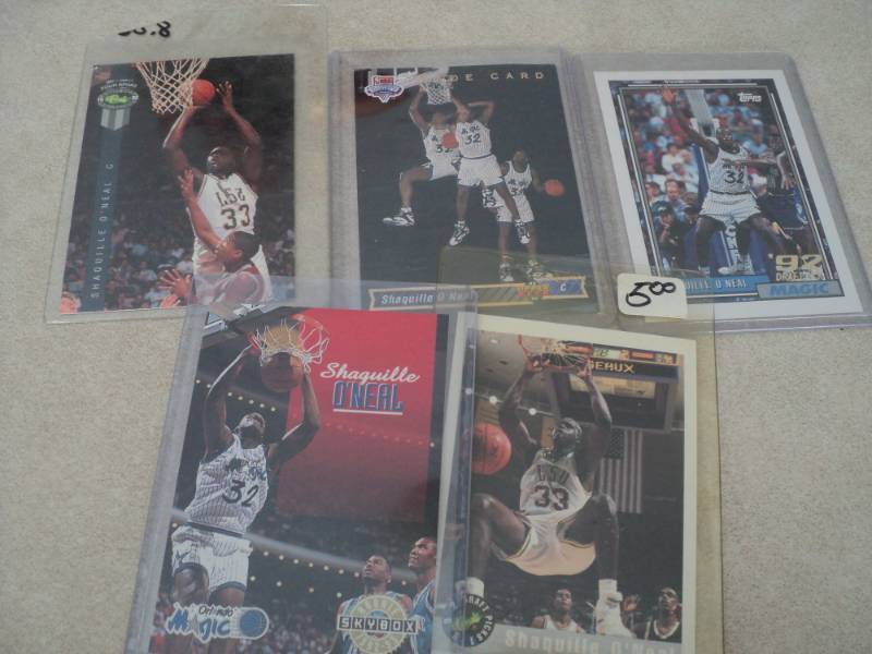 5 Shaquille ONeal Rookie Cards...
