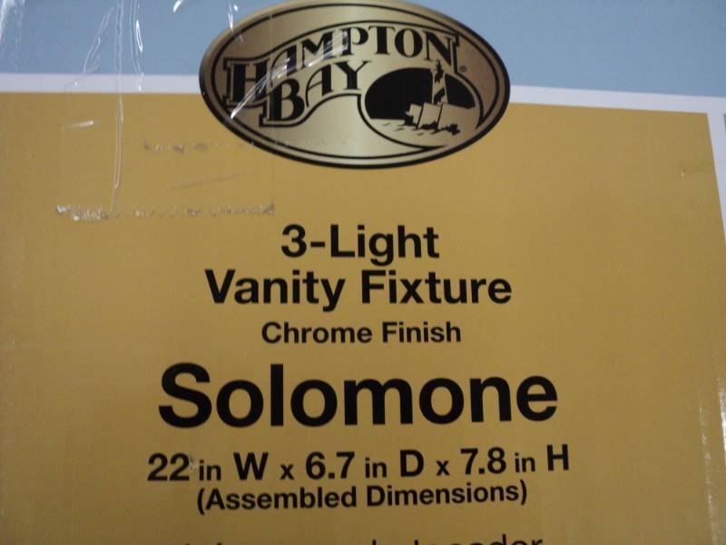 Hampton Bay 3 Light Vanity Fixture ...