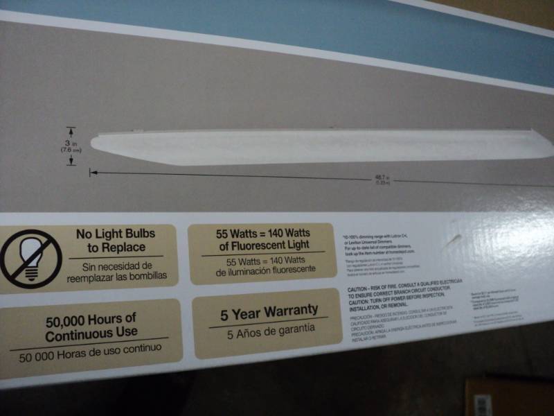Hampton Bay 4 feet LED Flush Mount ...