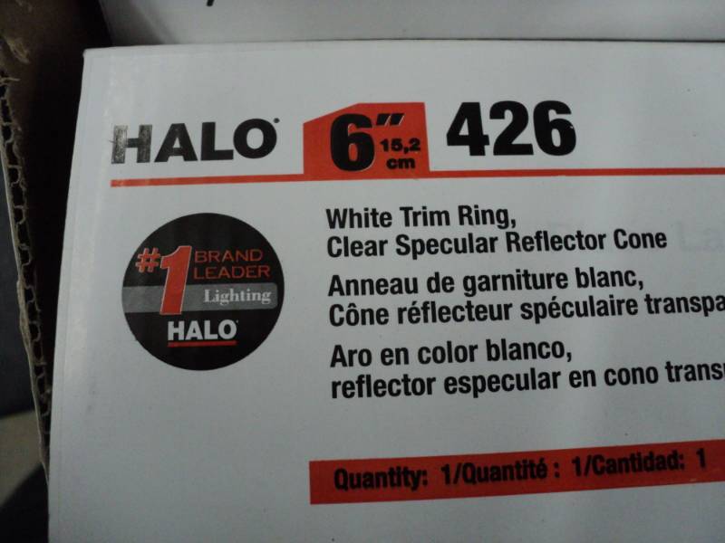 Case of 6 Halo 6 White Trim Ring...