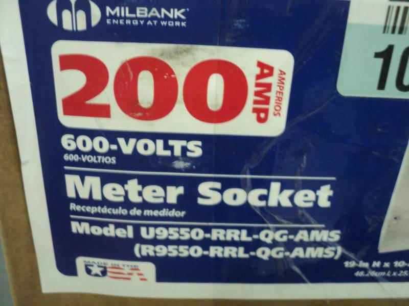 Milbank 200 AMP 600 volts meter so...
