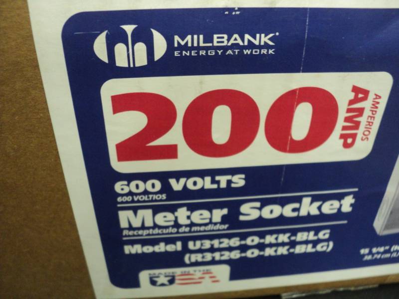 Milbank 200 AMP 600 volts meter so...