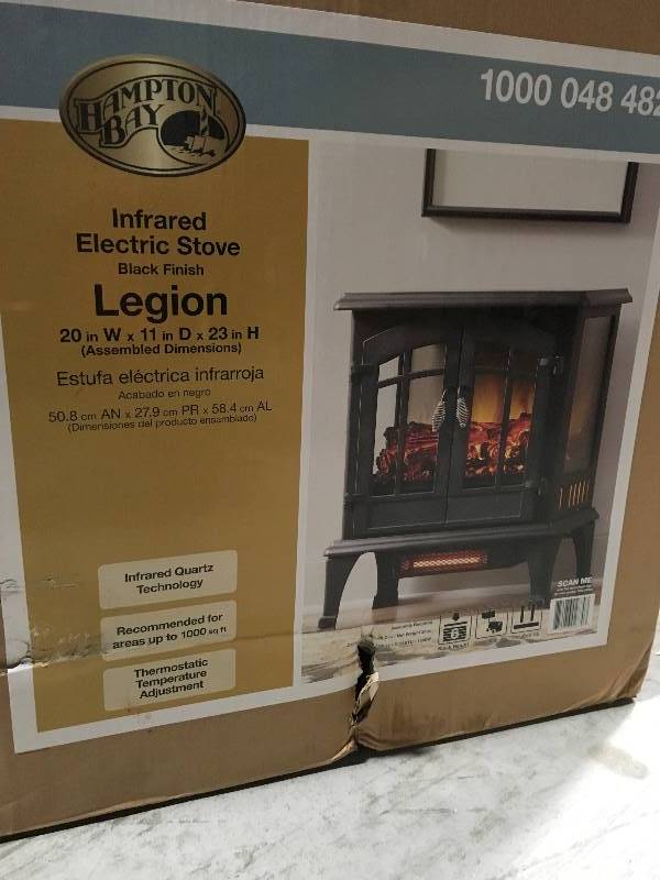 lot 58 image: Hampton Bay Legion 1,000 sq. ft. Panoramic Infrared Electric Stove in like new condition
