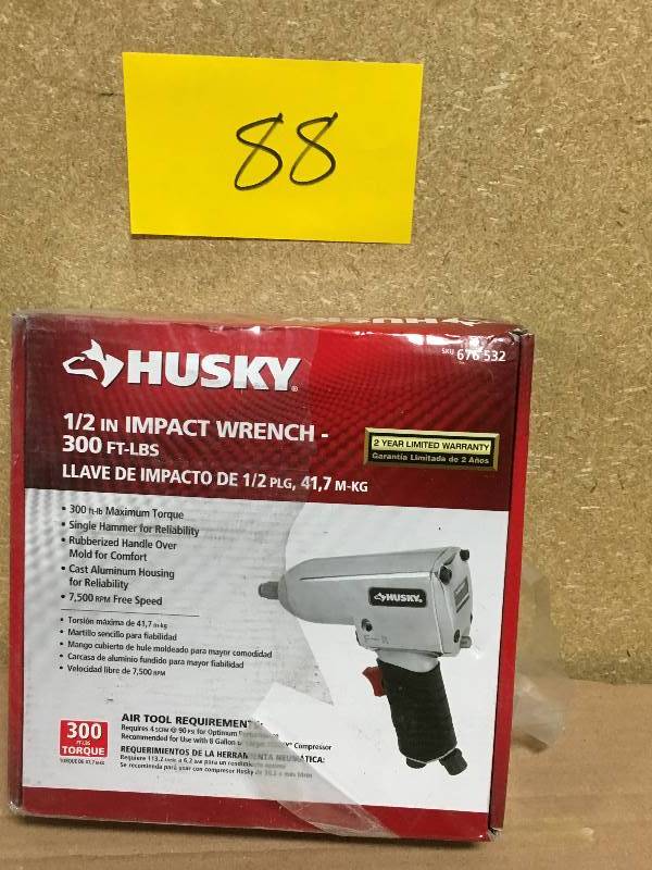 lot 88 image: Husky 12 in. 300 ft. lbs. Impact Wrench